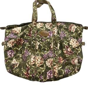 Lacrosse Travel Bag Floral Tapestry Weekender Tote Cottagecore Coastal 23"x17"